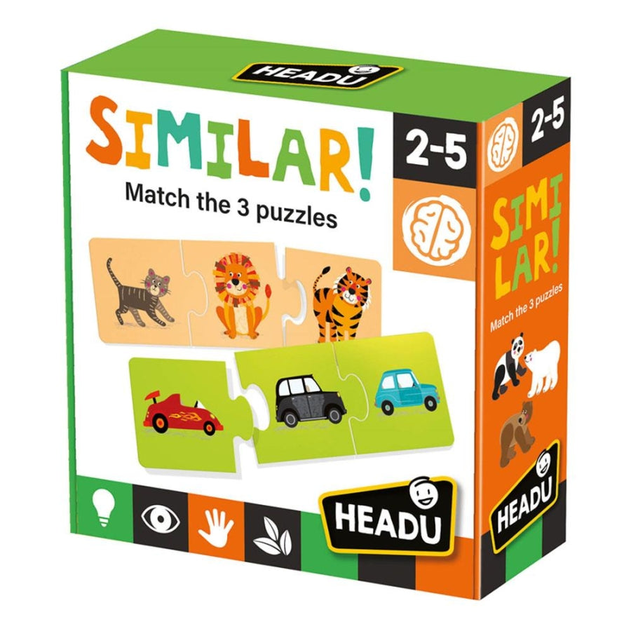 Headu 3-Piece Match & Find Puzzle for Early Learning