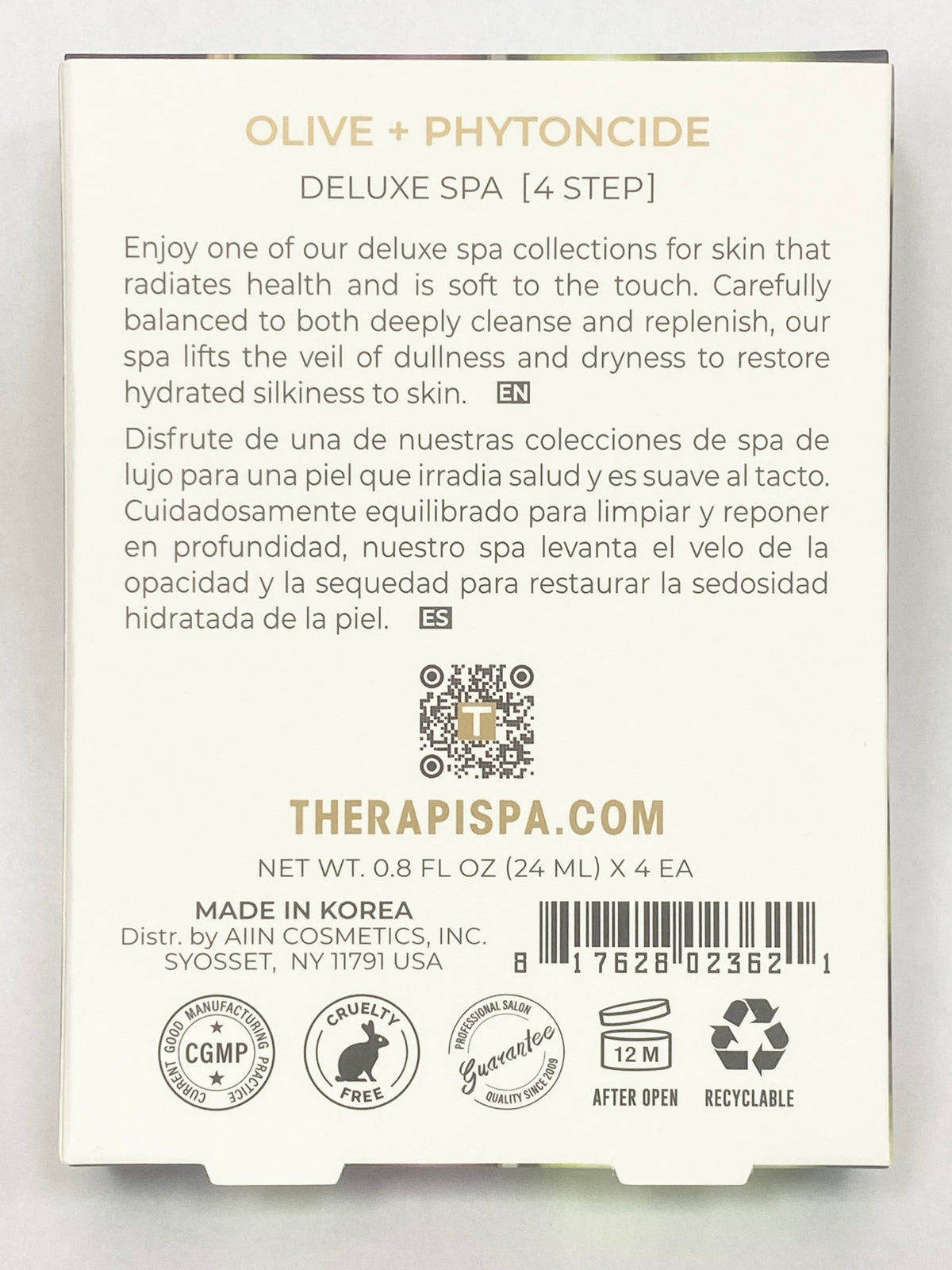 Therapispa 4 Step Deluxe Spa - Olive + Phytoncide (Limited)