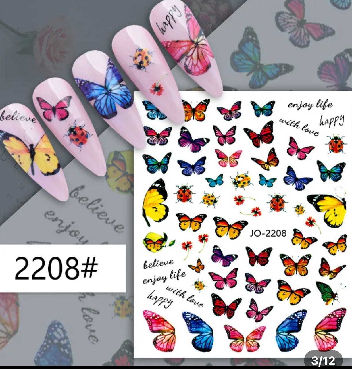 Butterfly - Nail Sticker -JO-2208