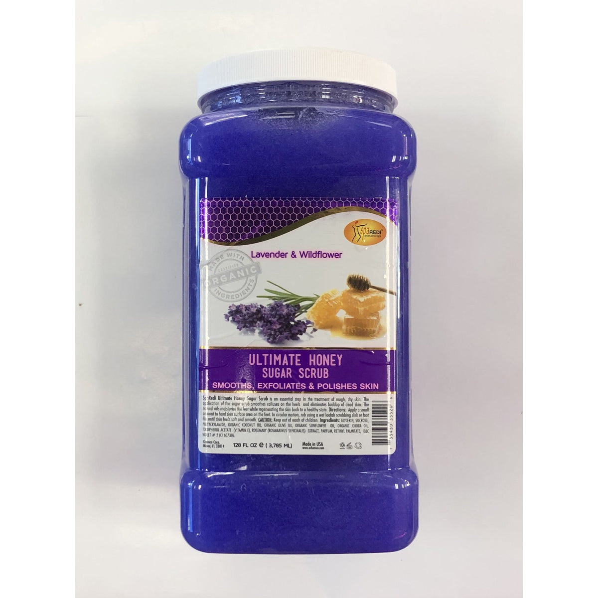 Spa Redi Ultimate Honey Sugar Scrub - Lavender & Wildflower 128oz