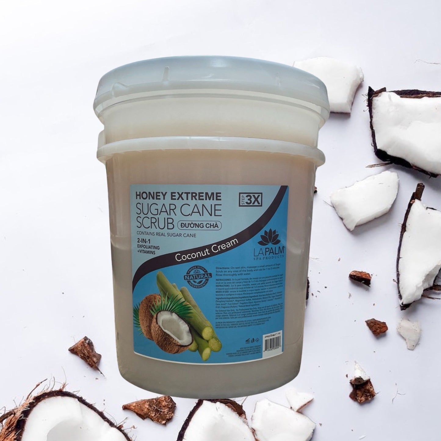 Sugar Scrub 5 Gal Pail - Coconut Cream