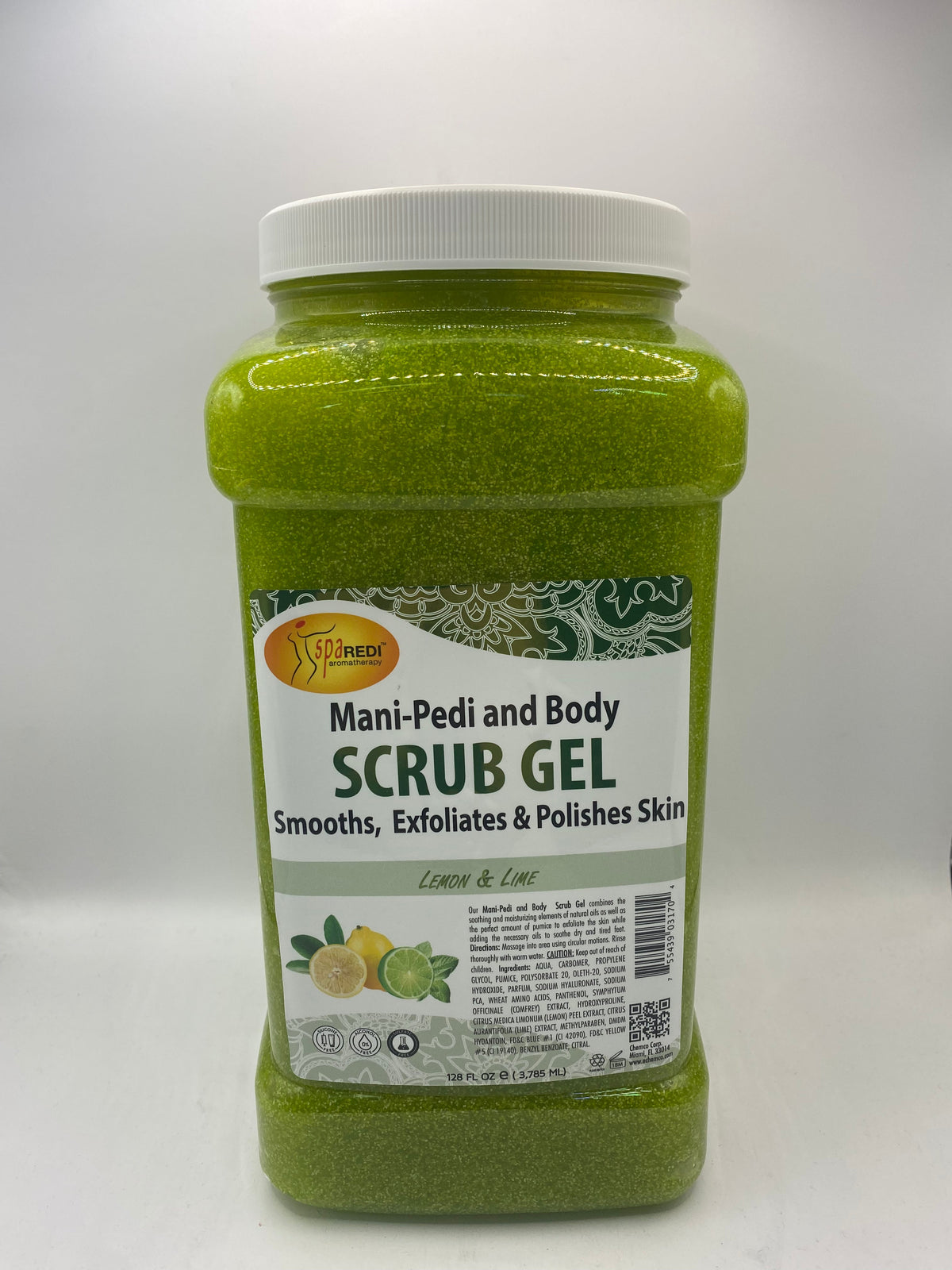 Spa Redi - Pedi Scrub Gel - Lemon & Lime 128oz