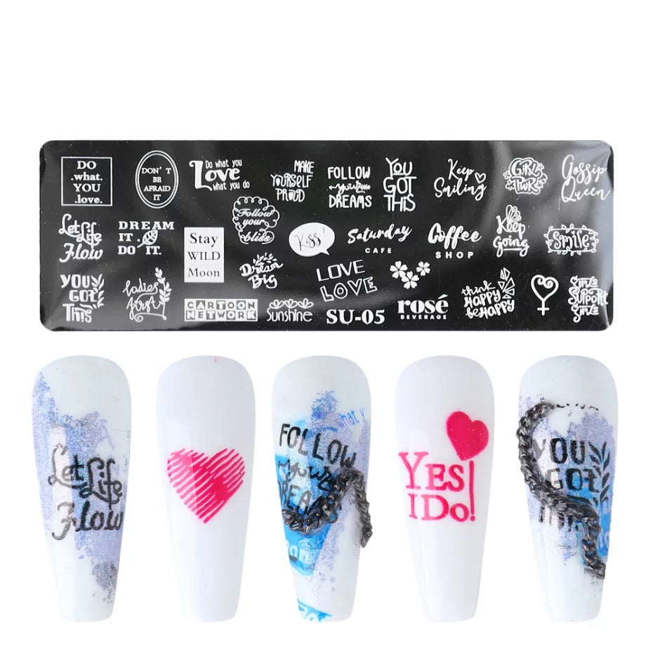 Nail Art Stamping Plate SU-05