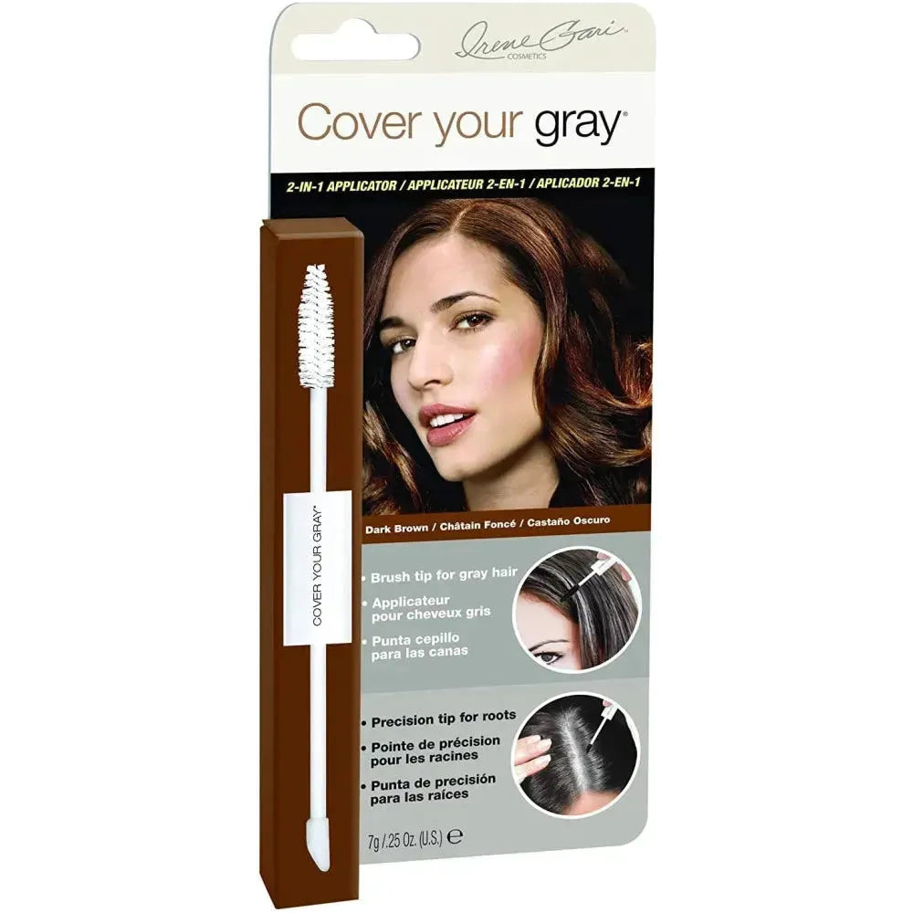 Irene Gari Cover Your Gray for Women 2in1 Hair Color Touch up Wand 0.25 Oz