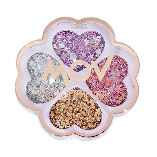 Mov Yonca Glitter Eyeshadow Palette No: 1 - Cosmetic Eyeshadow Palette with High-Pigment, Long-Lasting Wear