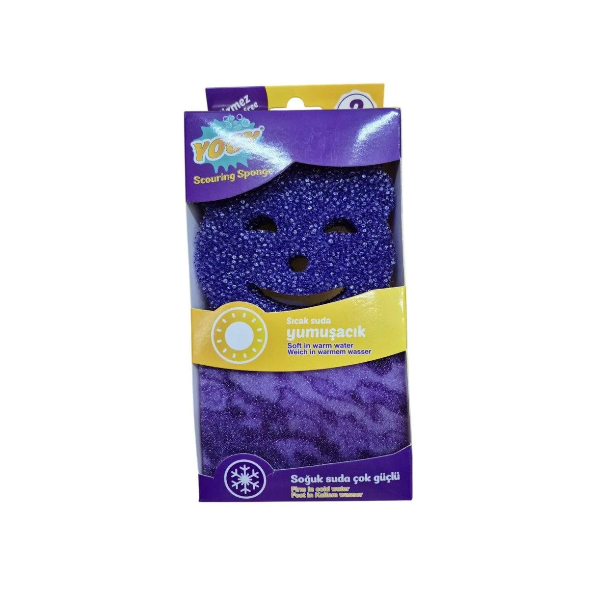 Yogy Dual-Sided Cleansing Sponges for Smooth Skin 2 Count