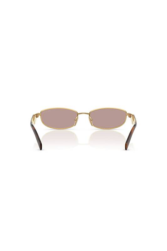 Prada 0PR D51S Women's Square Sunglasses Gold & Black 55mm