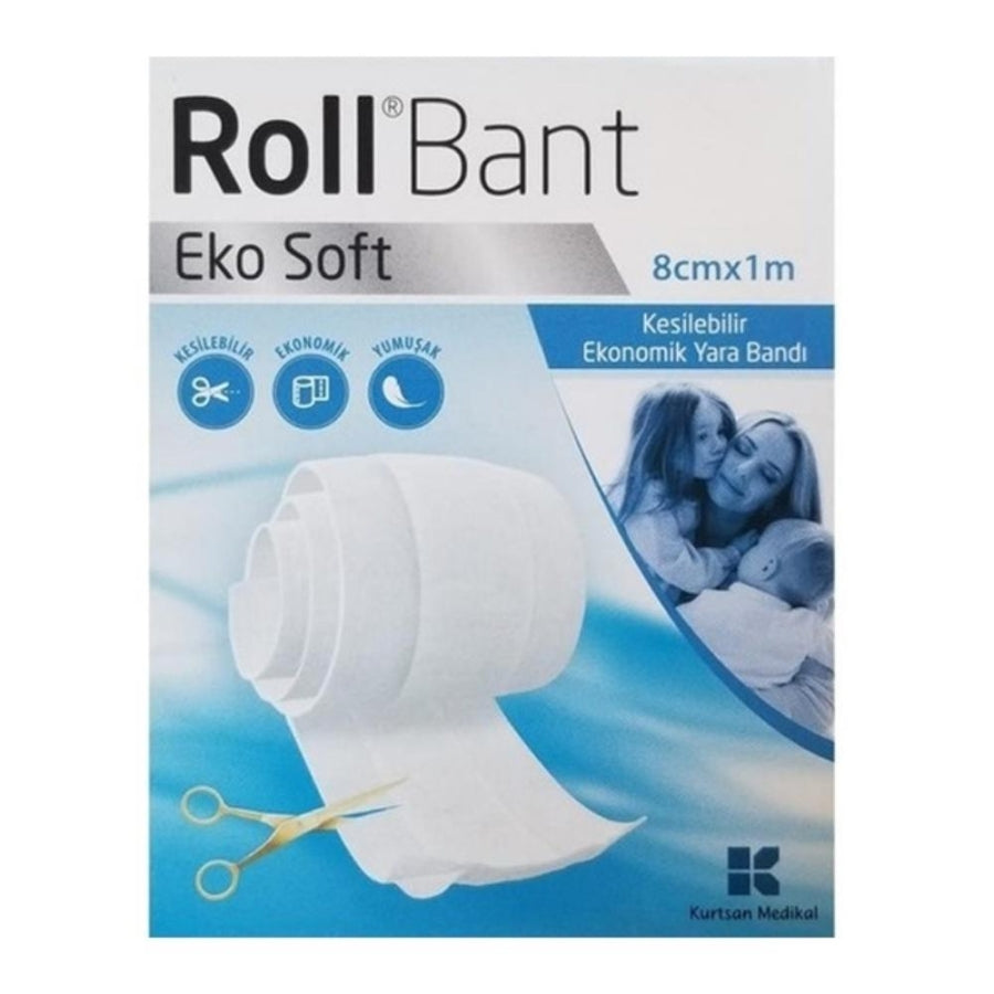 Roll Bant Eko Soft Customizable Adhesive Bandage 8cm x 1m