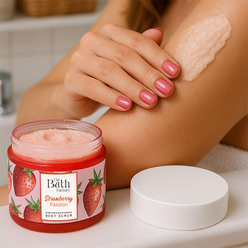 The Bath Factory Strawberry Body Scrub for Smooth Skin 300g