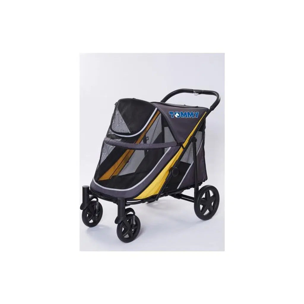Tommy Large Pet Stroller for Dogs and Cats Grey Max 40kg