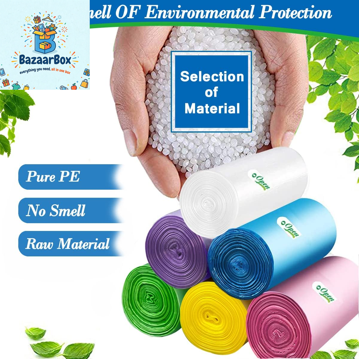 4 Gallon Small Garbage Bags 250 Counts,Trash Bag Bin Liners, 12-15 Liters Bin Bags Wastebasket Bags for Home Office Kitchen Trash Can,Bathroom,Bedroom 5 Color
