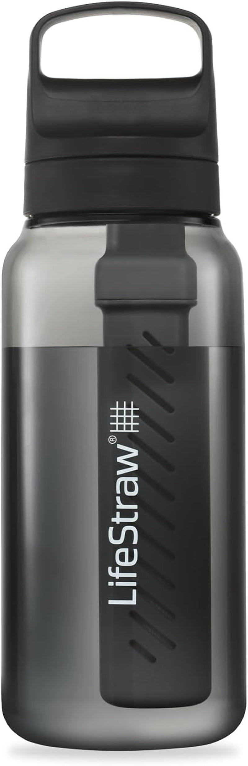 Lifestraw Go Series – Bpa-Free Water Filter Bottle for Travel and Everyday Use, Removes Bacteria, Parasites and Microplastics, Improves Taste, 22 Ounce, Nordic Noir