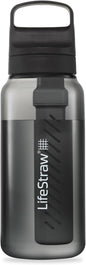 Lifestraw Go Series – Bpa-Free Water Filter Bottle for Travel and Everyday Use, Removes Bacteria, Parasites and Microplastics, Improves Taste, 22 Ounce, Nordic Noir