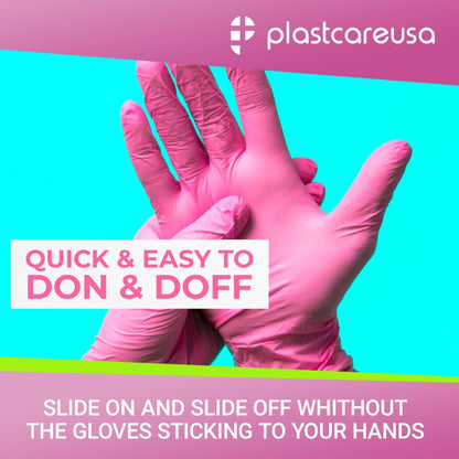 Bloom Pink Nitrile  Glove - Extra Small (100 Box)