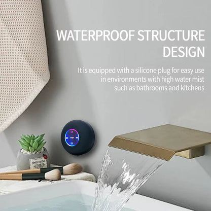 Portable Waterproof Bluetooth LED Speaker with Suction Cup - Perfect for Bathroom and Outdoor Use!