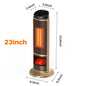 【Clearance】Space Heater for Indoor Use, 23Inch Portable Heater with Remote and Thermostat,7 Light Modes, 70°Oscillation, 12H Timer, up to 95°F, Tip-Over Protection