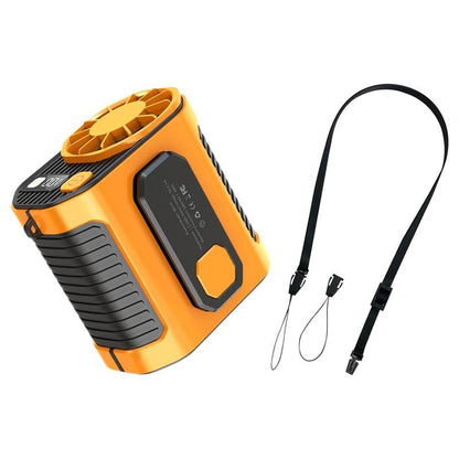 Summer Fan, Portable Waist Clip Fan, 5000 Mah Cool Clip Fan under Shirt, Belt Fan Clip on Waist Portable Cooling Fan, with LED Light, USB Rechargeable Portable Waist Fan for Outdoor Play and Work