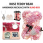 Romantic Valentines Day Gift for Her, Artificial Flowers Necklace Rose Teddy Bear with Real Pearl Blind Box Birthday Gift, Valentiness Day Gift for Monther Wify Girl
