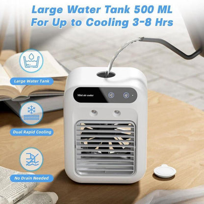 Portable Air Conditioners, 3-In-1 Cooling Fan with 2-Speed Mist Fan, Mini Air Cooler for Traveling, Office, Living Room, Bedroom