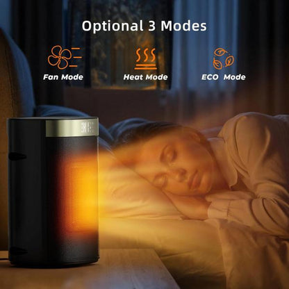 R.W.FLAME 1500W Space Heater, Fast Heating & Energy Saving Portable Electric Heater with Remote, 5 Modes Adjustable Thermostat 24H Timer, Safe Quiet for Bedroom Office Home Use