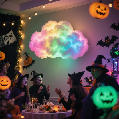 157.48Inled Cloud Light with Music Rhythm, DIY Thundercloud Night Light for Bedroom & Gaming Room - USB Powered, Vibrant Glow, Perfect for Christmas Gifts, Holiday Office, Hotel, Party, Cafe, Bedroom Ambiance | Dynamic Visual Effect | Decorative Lighting