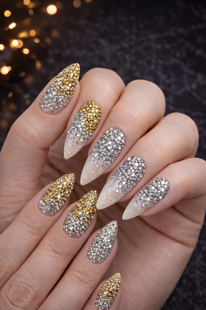Queen - Rhinestones Silver and Gold Stones- #07
