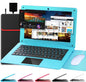 10.1 Inch Laptop Android 12.0 Computer, Quad Core Powered Netbook,2G RAM+64 GB ROM Mini Laptop Computer for Kids with Bag, Mouse, and Mouse Pad(Blue)
