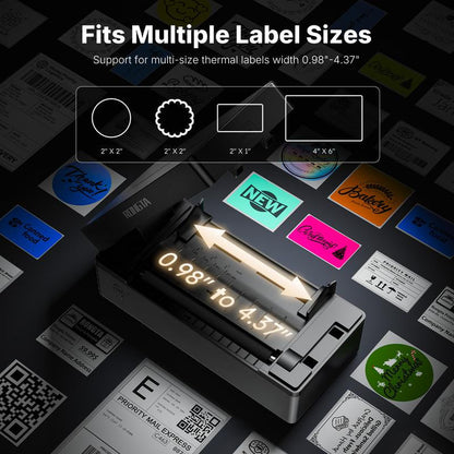 RONGTA Shipping Label Printer, Bluetooth Wireless Thermal Label Printer, Compatible with Ios, Android, Windows, Mac, Chromebook, Widely Used for Etsy, Ebay, Shopify, USPS