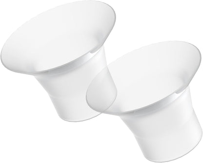 Paruu P10 Hands-Free Breast Pump Wearable, 338Mmhg Strong Suction, Low Noise, 4 Modes & 9 Levels, Electric Breast Pump Portable, Smart Display, 19/21/24/28Mm Insert/Flange, 2 Pack (White)