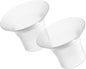 Paruu P10 Hands-Free Breast Pump Wearable, 338Mmhg Strong Suction, Low Noise, 4 Modes & 9 Levels, Electric Breast Pump Portable, Smart Display, 19/21/24/28Mm Insert/Flange, 2 Pack (White)