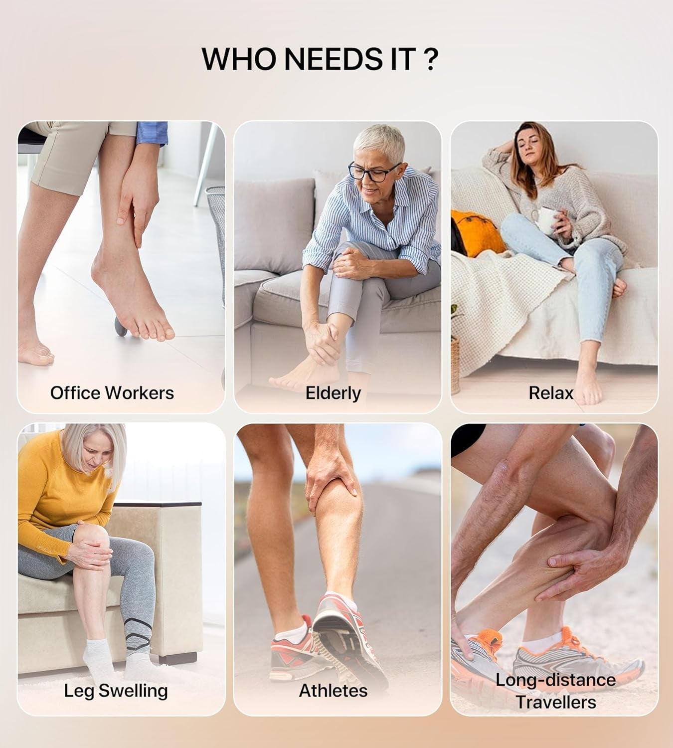ALLJOY Leg Massager for Circulation and Pain Relief FSA, Gifts for Dad Mom Mothers Day Fathers Day, Leg Massager with Heat and Compression Helpful for Vericose Veins, Fatigue, Cramps, Swelling, Edema