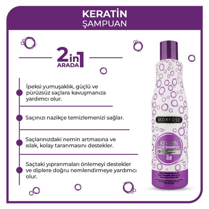 Morfose Keratin Hair Shampoo for Damaged Hair 500 ml