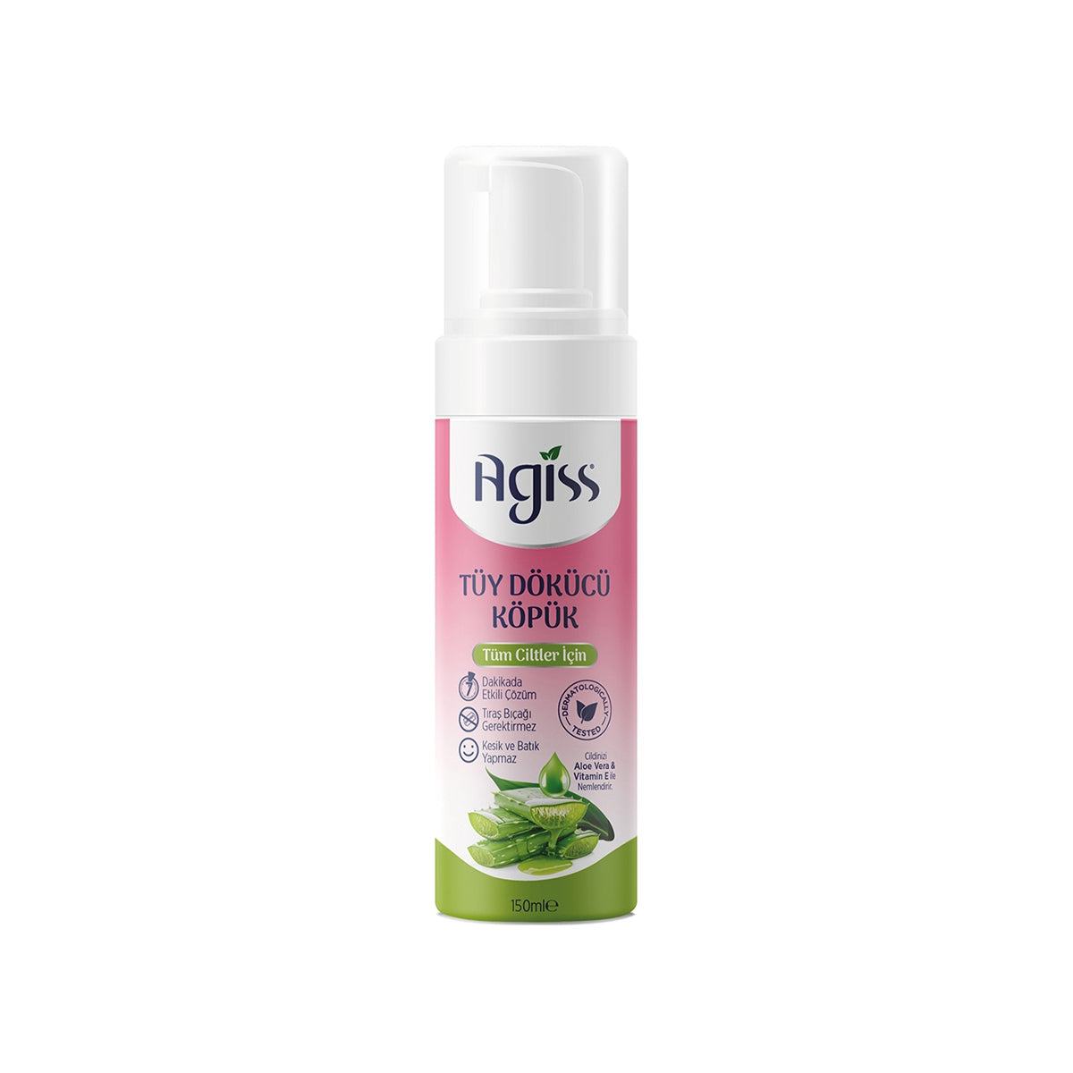 Agiss Hair Removal Foam with Aloe Vera and Vitamin E 150 ml