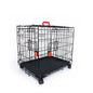 M-Pets Voyager Medium 2-Door Rolling Dog Crate Black 76x48x53cm