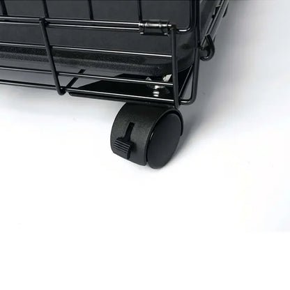 M-Pets Voyager Medium 2-Door Rolling Dog Crate Black 76x48x53cm