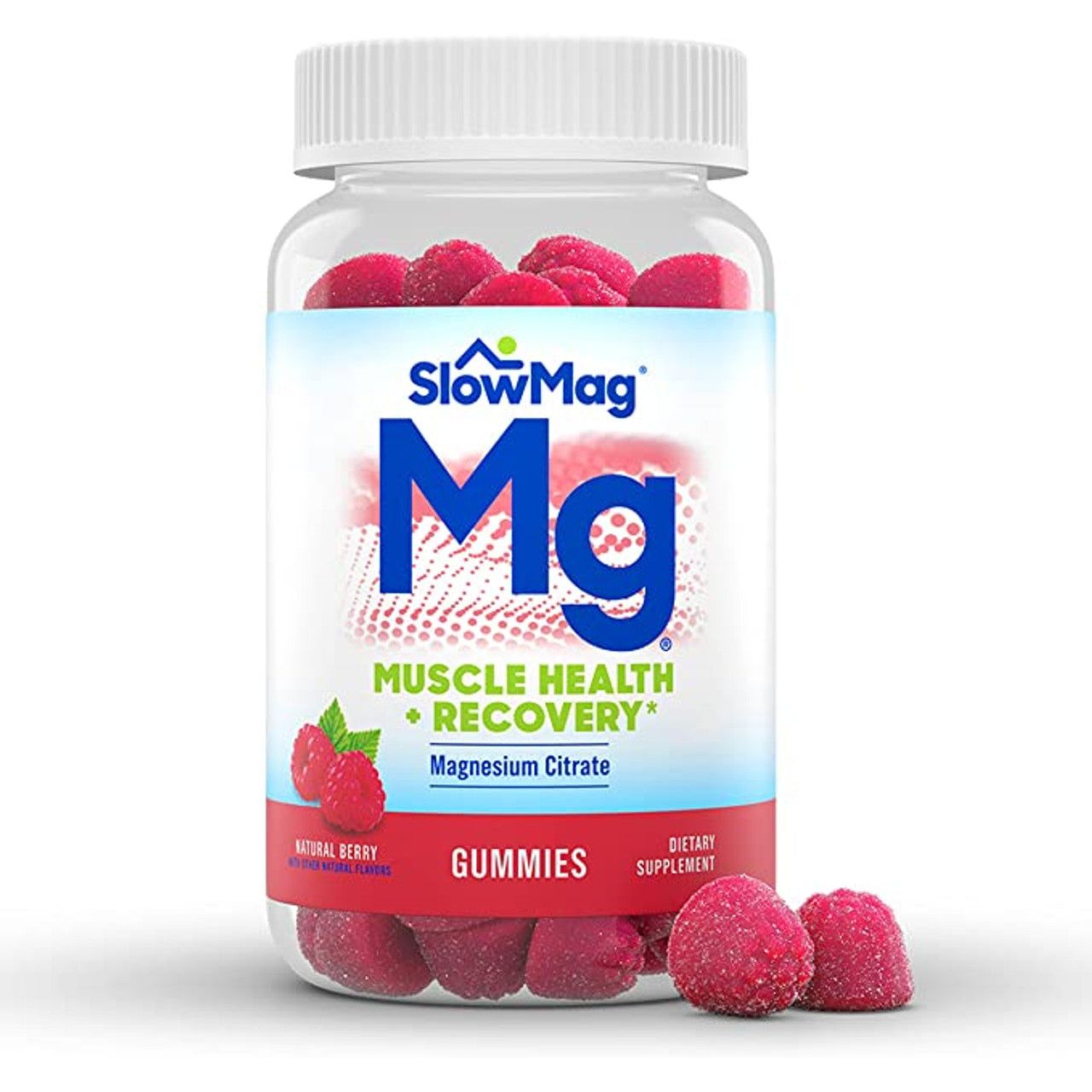 SlowMag Mg Muscle Health + Recovery Gummies, Magnesium Citrate In 60Ct