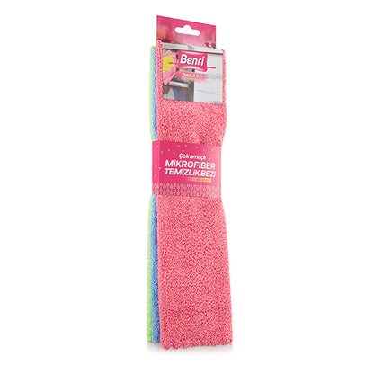Benri Microfiber Cleaning Cloth Set of 3 - Soft & Absorbent