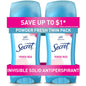 Secret Invisible Solid Antiperspirant And Deodorant, Powder Fresh, Twin Pack, 2.6 Oz. Each