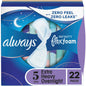 Always Infinity FlexFoam Pads, Size 5 Extra Heavy Overnight with Wings – 22 ct