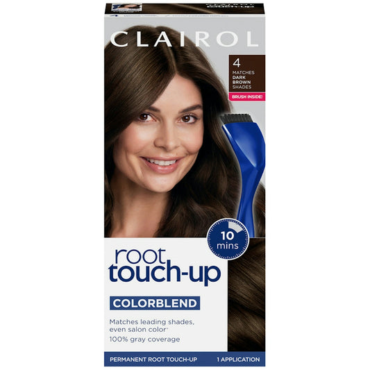 Clairol Nice 'n Easy Root Touch-Up Permanent Hair Color - 4 Dark Brown Kit