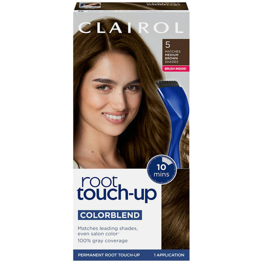 Clairol Nice 'N Easy Root Touch-Up Permanent Hair Color, 005 Medium Brown, 1 Kit