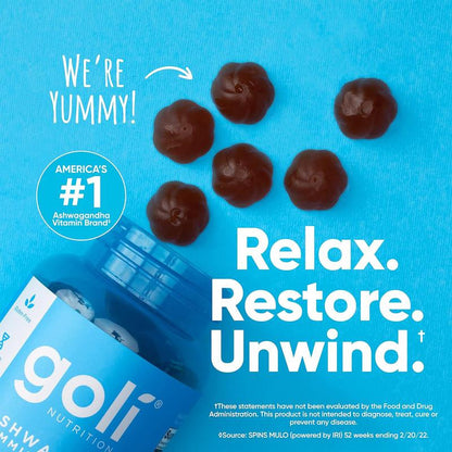 Goli Ultimate Power Wellness Trio: 3-in-1 Gummies for Stress Relief, Gut Health & Immune Support - Vegan, Gluten-Free & Non-GMO!