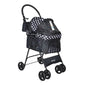 Zampa Perez Pet Stroller for Cats and Dogs Black 42x63x89cm