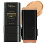 Foundation Stick, Dual-Ended with Brush, 2-In-1 Longwear & Waterproof, Natural Full Makeup Concealer Coverage for Dark Circles & Blemishes with Hydrating Olive & Camellia, 2.09 Oz (04#)