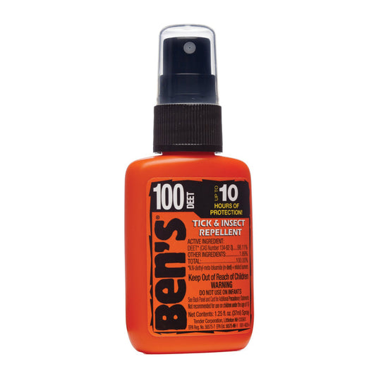 Ben's 100 DEET Tick & Insect Repellent - 1.25 oz Pump Spray - Max Formula