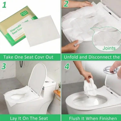 Disposable Toilet Seat Cover, 20Pcs/Set Portable Disposable Toilet Seat Cover, for Home & Hotel, Summer Gift, Toilet Supplies, Fall Decor