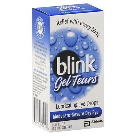 Blink GelTears Lubricating Eye Drops - Moderate-Severe Dry Eye Relief, 0.34 fl oz (10 mL)
