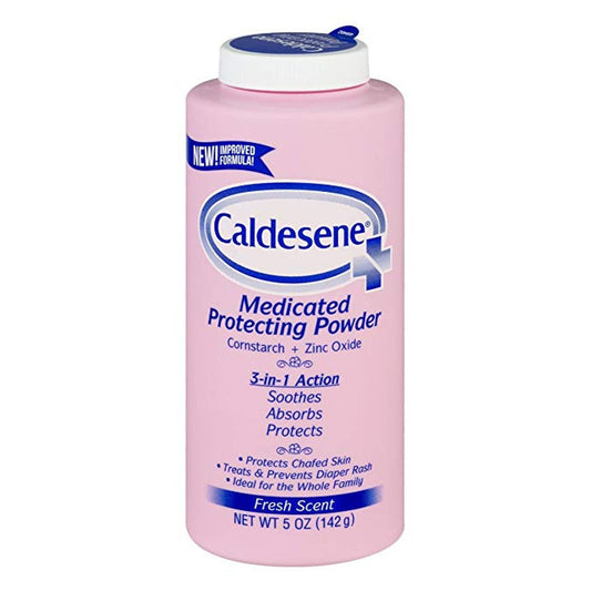 Caldesene Medicated Protecting Powder, Cornstarch & Zinc Oxide, Baby Diaper Rash Treatment, 5 oz