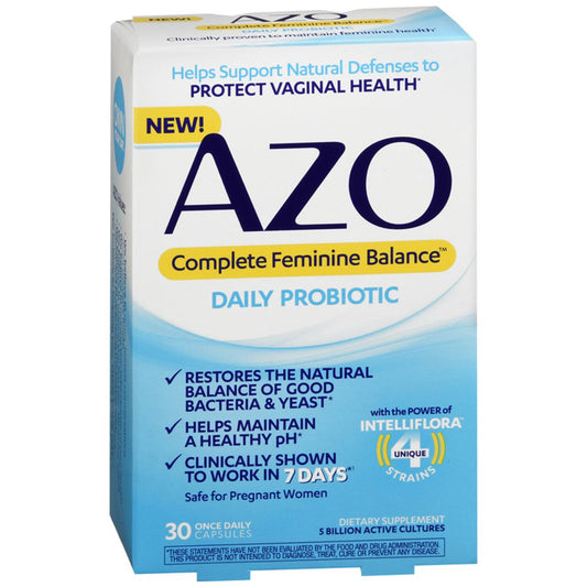 AZO Complete Feminine Balance Daily Probiotic – 30 Capsules