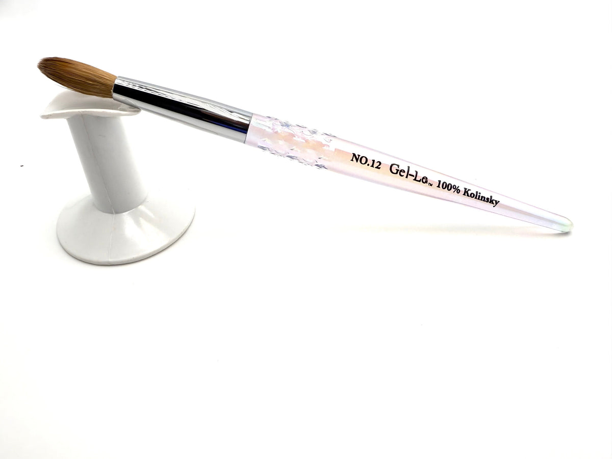 Gel-Le - Acrylic Brush - 100% Kolinsky (Clear Handle)(Not Pressed)